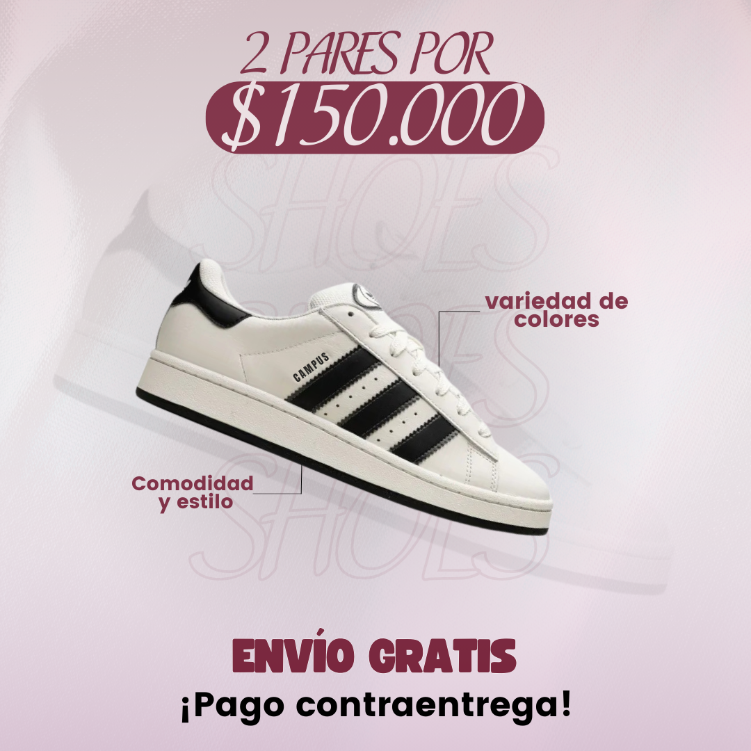 COMBO PARA ENAMORADOS - 2 AD1DAS CAMPUS X 150.000 + ENVÌO GRATIS + PAGAS EN CASA