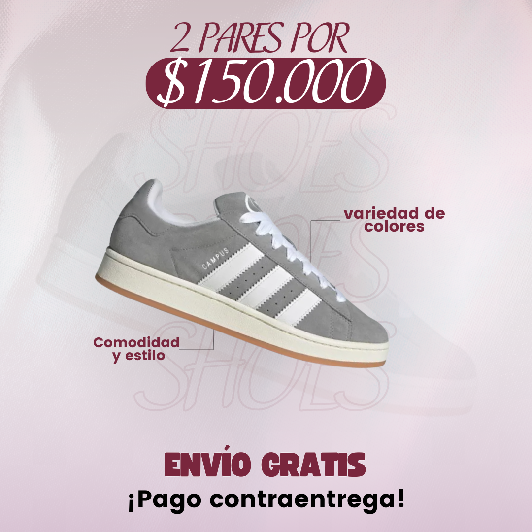 COMBO PARA ENAMORADOS - 2 AD1DAS CAMPUS X 150.000 + ENVÌO GRATIS + PAGAS EN CASA